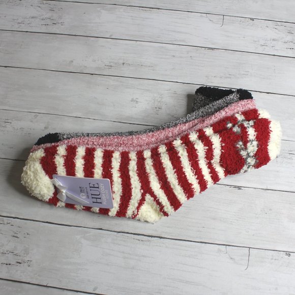 Hue Womens Plush Cozy Socks Fits Shoe Size 4-10 Set 3 Pair Pack - Picture 6 of 6